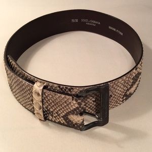 Dolce & Gabbana Genuine Python Belt